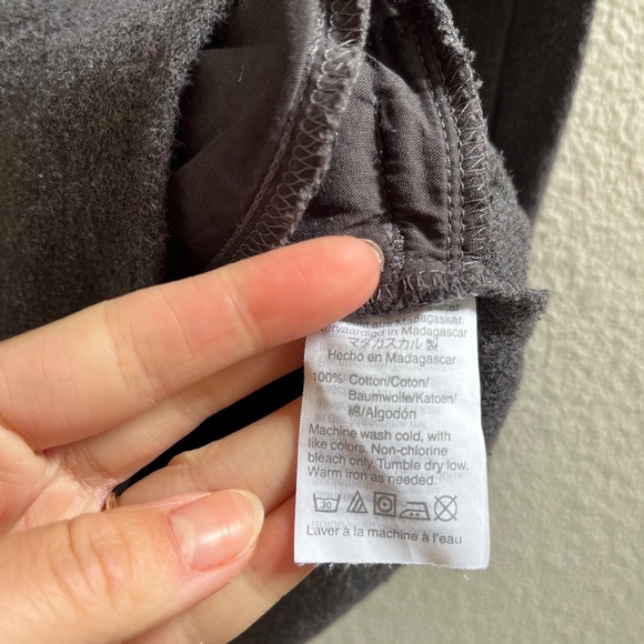 Madewell Sunday Button Down Flannel Shirt Dark Gray With Pockets - Picture 7 of 7